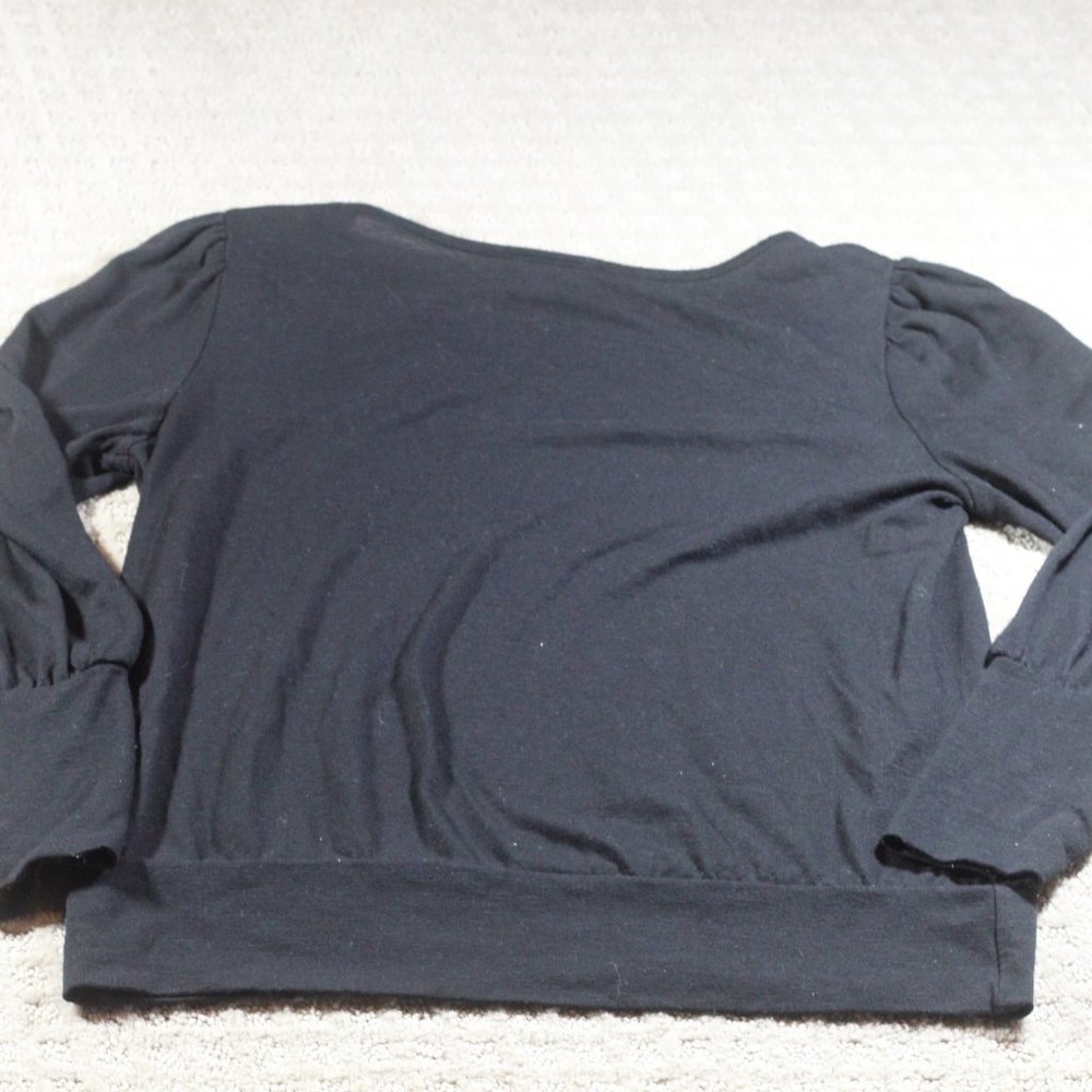 I.N. Studio Size PL Black Puffy Sleeve Sweater - Picture 2 of 5
